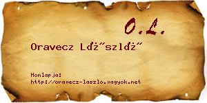Oravecz László névjegykártya