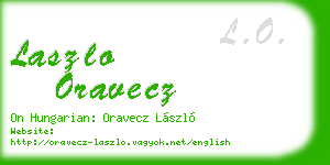 laszlo oravecz business card